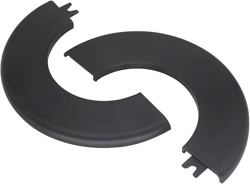 GWYAN 2 Pack Wall Split Flange ABS Round Escutcheon Plate for 3.0"/ 76mm Diameter Pipe Faucet Decoration Accessories (Black) - Image 3